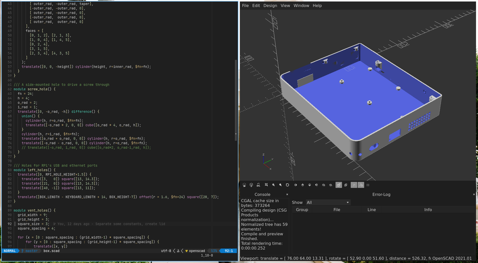 Modelling with OpenSCAD